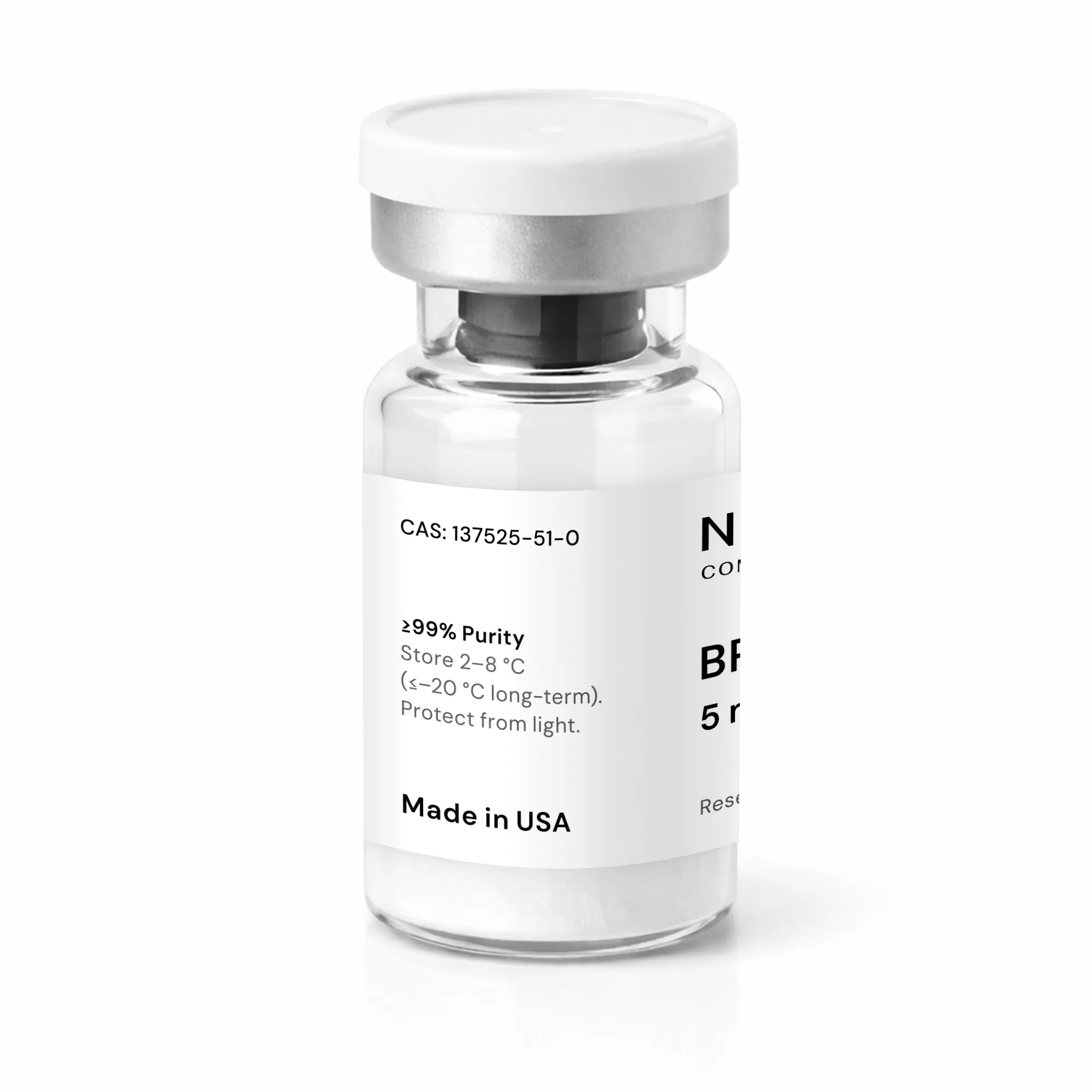 BPC-157 - Research Vial Back Label Specifications