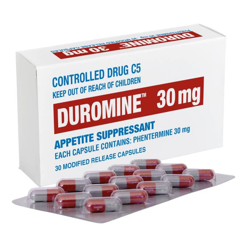 DUROMINE Phentermine Ion-Exchange Resin 30-Capsules Bottle