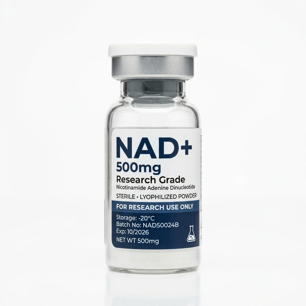NAD+ 500mg Research Grade Lyophilized Powder Vial